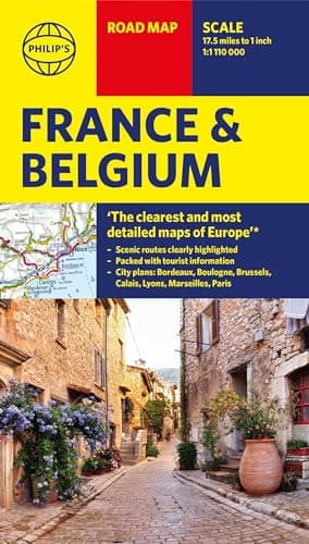 Philip's Road Map France and Belgium: 'The clearest and most detailed map of Europe' (Philip's Sheet Maps)