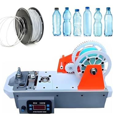 moupeaktain 3D Printing Filament Making Machine, Desktop 3D Printer Extruder Filament Maker with Digital Display, Temperature/Speed Adjustable, PET Bottle Recycler for Families B