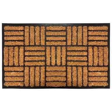 EDS Coco Coir Door Mat with Rubber Backing Floor Mat Outdoor Mat Heavy Duty Doormats Shoe Scrapper Removes Grass and Dirt, for Front Door, Patio and Entrance (45 X 75 CM) (PACK OF 1)