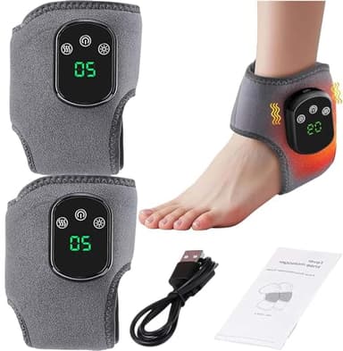 Best Foot Massager for Neuropathy & Foot Pain Relief | at Home Triple Therapy Foot Massager for Circulation & Recovery | 3-in-1 Cordless Portable EMS Foot Wrap | RejuvaCare