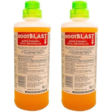 Rootblast | Super Strength Concentrated Total Weed Killer - Super Strength Glyphosate for Effective Weed Control - Kills Weeds down to the their roots (2 x 1L)