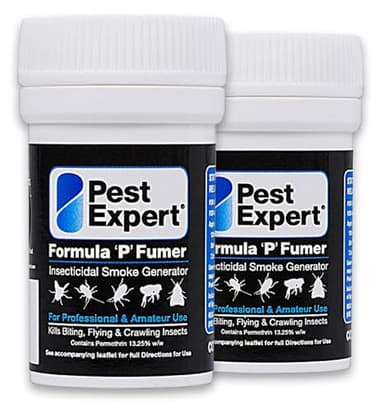 Pest Expert Clothes Moth Killer Smoke Bombs (2 x 3.5g) - Formula 'P' Maximum Strength Moth Bomb, Fast-Acting for Effective Control, Professional Strength for Approved Amateur Use