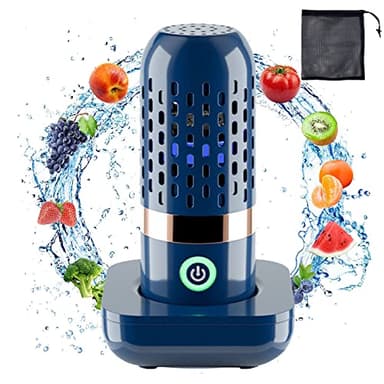 Fruit and Vegetable Washing Machine,Portable IPX7 Waterproof Ultrasonic Fruit Vegetable Cleaner,USB Wireless Food Purifier,Cleaner Device for with OH-ion Purification Technology for Rice,Seafood,Meat