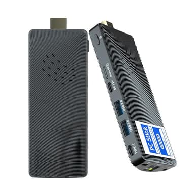 HEIGAOLAPC Mini PC Stick, Win 11 Intel Celeron J4105, 8 GB RAM, 128 GB eMMC, USB-C Fanless Desktop PC, USB 3.0 x 2, Gigabit Ethernet, 4K 60Hz, Wi-Fi 6 / BT 5.2, HDMI 2.0, for Business Home Office