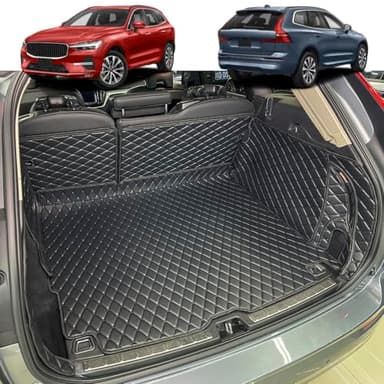 7DEEKEI Boot Liner Compatible with Volvo XC-60 (XC60) 2017-2026 (and Rear Left and Right Side Panels) Boot Mats Dog Friendly