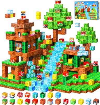 LUVTOY Magnetic Blocks - Magnetic Building Blocks - Building Cubes Toys for Montessori Halloween Birthday Gifts - Creative Blocks Kids Games - Sensory Toys Boys Girls Ages 3 4 5 6 7 8 9 10