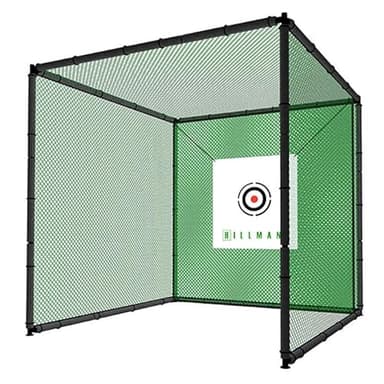 BodyTrain Golf Practice Cage Net with Target 2x2x2m Heavy Duty Garden Office Golf Swing Practice
