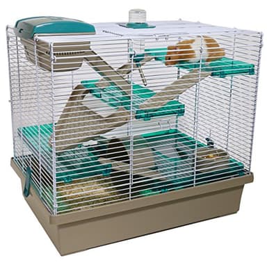 Rosewood Pico Hamster Cage, Extra Large, 5 Tier, with Water Bottle, Food Dish & Exercise Wheel, Teal (50 x 36 x 47 cm)