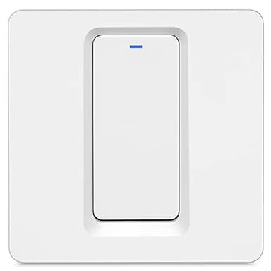 LNL WiFi Smart Light Switch, Work with or without Neutral Wire, No Hub Required, Remote Control, Voice Control and Timing Function, Compatible with Alexa, Google Assistant and IFTTT 1 Gang-1 Way