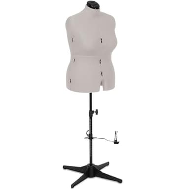 Sewing Online Adjustable Dressmakers Dummy, in Grey Fabric with Hem Marker, Dress Form Size 18 to 24 - Pin, Measure, Fit and Display your Clothes on this Tailors Dummy - SW153-GREY