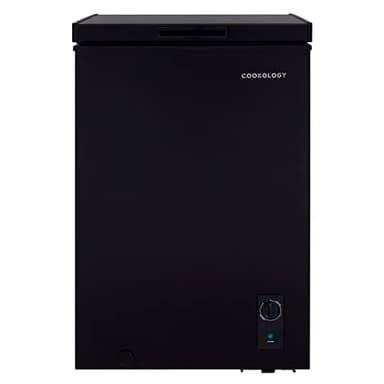 Cookology CCFZ99BK Freestanding Chest Freezer in Black - 99 Litre Capacity - For Kitchens, Outbuildings & Garages - Adjustable Feet & Temperature Controls - 4 Star Freezer Rating