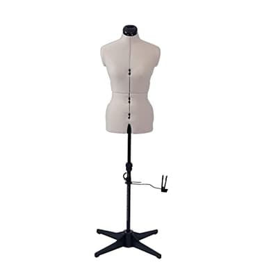 Sewing Online Adjustable Dressmakers Dummy, in Grey Fabric with Hem Marker, Dress Form Size 10 to 16 - Pin, Measure, Fit and Display your Clothes on this Tailors Dummy - SW150-GREY