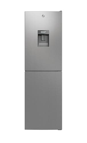 Hoover H-FRIDGE 300 Freestanding Fridge Freezer 50/50 with Water Dispenser, 2 Doors, Low Frost Technology, E Class, 246L Total Capacity, Internal Display, Silver, 54.5x55x176 cm - HOCT3L517EWSK-1