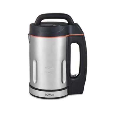 Tower Soup & Smoothie Maker with Intelligent Control System and Stainless Steel Jug and Blade, 1000W, 1.6 Litre, Stainless Steel, T12031
