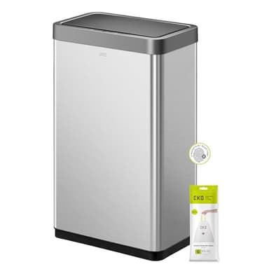 EKO Mirage X 80L Motion Sensor Bin, Large Automatic Touchless Stainless Steel Rubbish Bin with Soft-Close Lid, Hands-Free Smart for Kitchen, Home, Office, Commercial Use