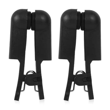 BTFO 2pcs Ear Clip Electrodes, Silicone Double-Headed Ear Clip Electrodes Compatible with Tens 7000 & Standard Tens Units (Black)