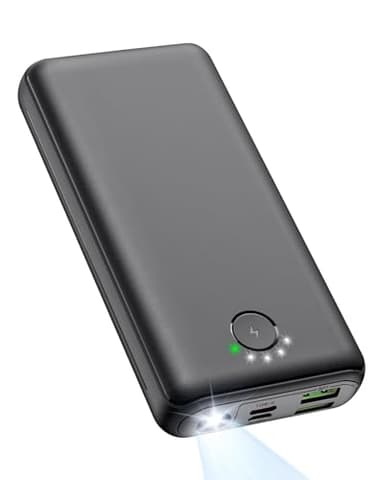 Power Bank 27000mAh Powerbank Fast Charging 22.5W QC 3.0 Portable Charger with Outputs Inputs Flashlight USB C Battery Pack Black, Ultra-High Capacity Compatible for iPhone Samsung etc