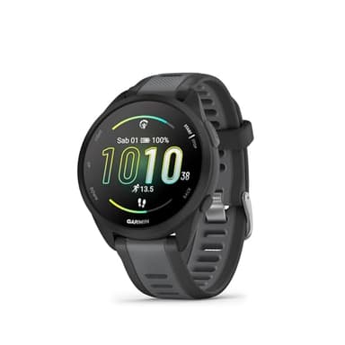 Garmin Forerunner 165 GPS 43mm Running Smartwatch, Lightweight, AMOLED Touchscreen, Advanced Training, Insights and Features, Safety & Tracking Features, up to 11 days Battery Life, Black