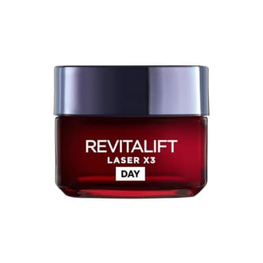 L’Oréal Paris Laser Renew Triple Action Anti-Ageing, Skin Retightening Day Cream, Visibly Reduce Wrinkles & Fine Lines; Moisturises, Firms & Brightens Skin; Retinol, Hyaluronic Acid & Vitamin C, 50ml