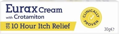 Eurax Itch Relief Cream, Hydrating Relief from Itchy & Irritated Skin, Alleviates Itching from Rashes, Eczema, Dermatitis & Chickenpox, Dermatologist Recommended, Contains Crotamiton, 1 x 30g
