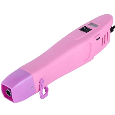 ACOPTON Mini Heat Gun, LCD Display, Temperature Range 150℃~450℃, 350W Fast Heat Handheld Hot Air Gun, Overload Protection, for DIY Craft Embossing Shrink Wrapping Drying Paint (Pink)