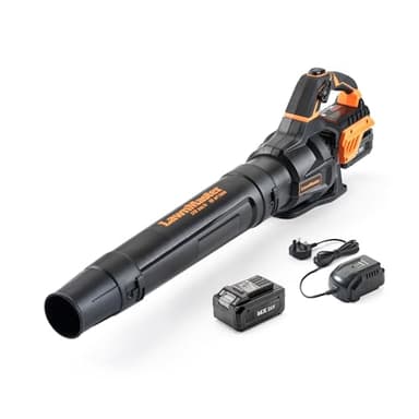 LawnMaster MX 24V Axial Cordless Leaf Blower. Powerful Battery Operated Garden Blower with MX 24V Lithium ion Battery and Charger, 2 Year Guarantee