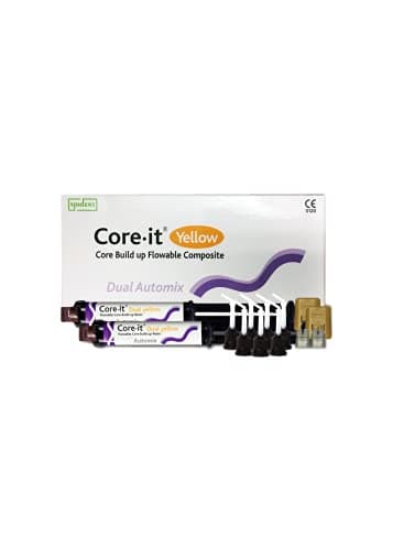 Spident Core It -Multi Cure Composite Cement Automix A2 for Veneers, Crowns&Bridges, Inlays, Onlays, Posts, 8g cartridge with 8 plastic mixers