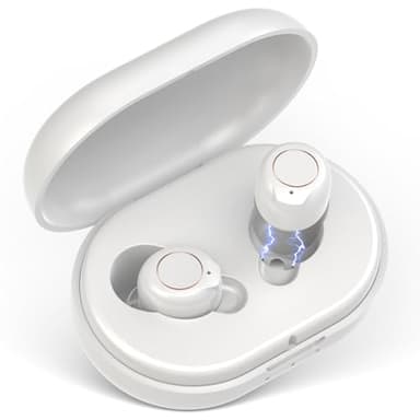 Swaloo Hearing Aids for Seniors Rechargeable with Intelligence Noise Cancelling, Suitable Crowd with Mild Hearing Loss, Premium Comfort Design Invisible Hearing Amplifiers Noise Reduction(White)