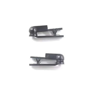 Careforyou Ear Clip Electrodes with Double-Sided Rubber Head, Comfortable Design, Black, 2-Pack