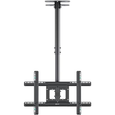 ONKRON Ceiling Mount for TV of 32-80 Inch, Long Ceiling TV Bracket up to 68,2 kg - Height Adjustable Mount VESA 100x100 - VESA 600x400/Tilt and Swivel Screen Bracket from Ceiling N2L-B Black