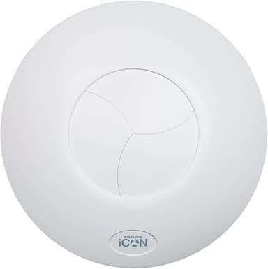 Airflow iCON 15 Bathroom Extractor Fan 19 l/s - 100mm/4 - Iris Open/Close Backdraught Shutter Tech - Energy Saving 9.4W - Optional Humidity, PIR & Timer Modules Sold Separately | 3-Years Warranty