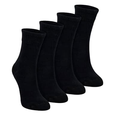 Dr.Socks 4 Pairs Sensory Socks for Kids Soft Bamboo Breathable Relaxing Autism Socks for Girls and Boys (7-10 Years, Black)