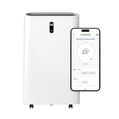 Meaco MeacoCool Pro Series 12,000 CH Portable Air Conditioner - Wi-Fi enabled with Meaco App, Low Energy, Low Noise, Free Flexible Window Kit