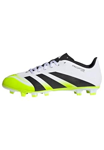 adidas Unisex Predator Club Firm Ground/Multi Ground Football Boots, Cloud White/Core Black/Lucid Lemon, 8 UK