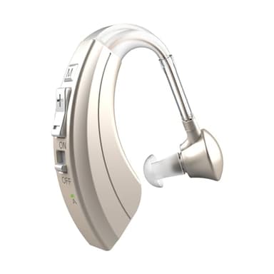 HIBRIQ Rechargeable Sound Devices for Seniors, Noise Cancelling and Volume Adjustable, BTE Comfort Design Hearing Device