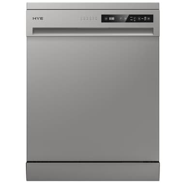 HYE Dishwasher - Freestanding Dishwasher With 14 Place Settings, 60cm, Full Size Design, Silver, ECO Program, Quick Wash, Quiet (49 dB) - DW0114PS25
