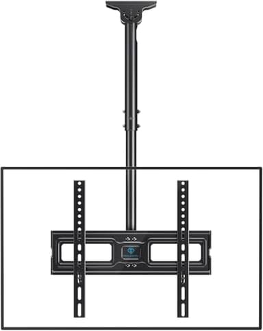 PERLESMITH Ceiling TV Bracket - Adjustable Swivel Ceiling Mount for Most 26-65 inch TVs, Full Motion Ceiling TV Mount, Supports up to 50kg, Max VESA 400x400mm, PSCM2-E