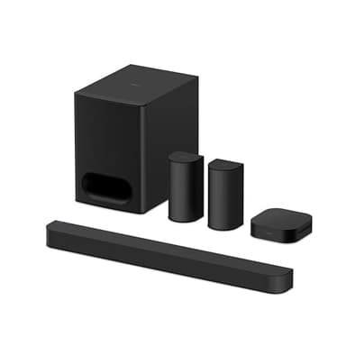 Sony BRAVIA Theatre System 6 – 5.1ch surround sound, 1000W, Soundbar, rear speakers & subwoofer included, Dolby Atmos, DTS:X, AI Voice Zoom 3, Bluetooth, DSEE, Multi Stereo Party Mode, Easy control