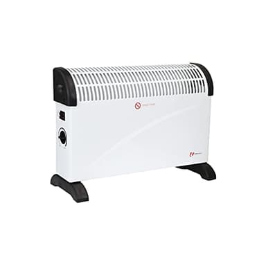 EMtronics 2000W Portable Electric Convector Heater Radiator with 3 Adjustable Heat Settings and Over Heat/Tip Over Cut-Out Function - White