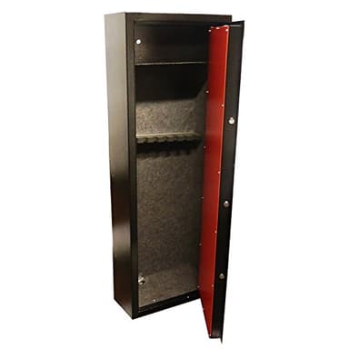 dirty pro tools™ DELUXE MODEL 8 SHOTGUN CABINET WITH BUILT IN AMMO SAFE RIFLE GUNS SAFE FELT LINED VAULT LOCKING DOOR