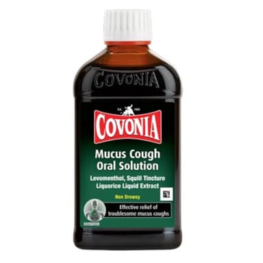 Covonia Mucus Cough Oral Solution,Loosen Chesty Coughs & Troublesome Stubborn Mucus,Suitable for Vegetarians, Vegans & Coeliacs,For Adults & Children Aged 5 +, Cough Medicine,300ml