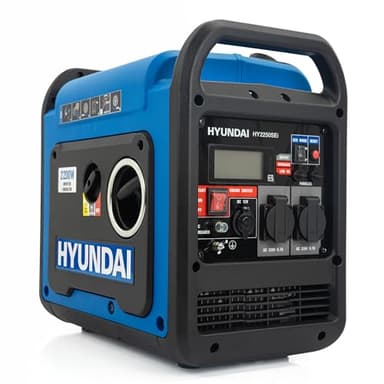 Hyundai 2200W / 2.2kW Petrol Inverter Generator, Electric Start, Pure Sine Wave Output, Lightweight, Quiet Running with 3 Year Warranty