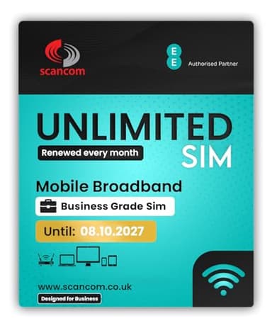 EE Unlimited Data SIM – Uncapped 5G Speeds – Preloaded monthly Until 8th October 2027 – No Contract – Plug & Play for Broadband, Routers & Phones