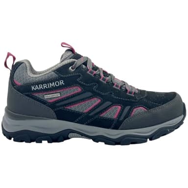 Karrimor Womens Mount Low Ladies Walking Shoes Waterproof Lace Up Hiking Black/Pink 6.5 (39.5)