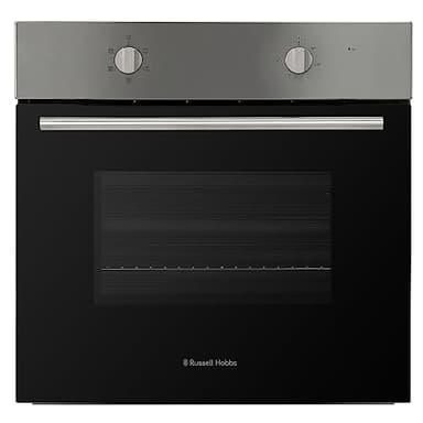 Russell Hobbs 70L, 60cm Wide, Single Electric Built-in Fan Oven and Grill in Stainless Steel, 6 Oven Functions, RHFEO7004SS