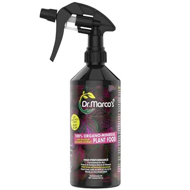 Dr. Marco’s™ Plant Spray 500ml | 100% Organo-Mineral Indoor & Outdoor Seaweed Enriched Liquid Spray | Ready to Use, Premium Natural Plant Food & Fertiliser Formula for Healthy Long-Lasting Growth