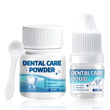 Filling Kit for Teeth, Dental Cement, Temporary Tooth Filling Kit for Fillings or Fixing Loose Crowns, Inlays, or Braces, Simple and Durable