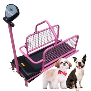 SAIYERUS Dog Wheel Exerciser Pet Treadmill Toys Small Dog Treadmill Exercise Equipment for Yard House Indoor Small Dogs Exercise and Weight Loss, with LCD Display, Pet Training Equipment,Pink