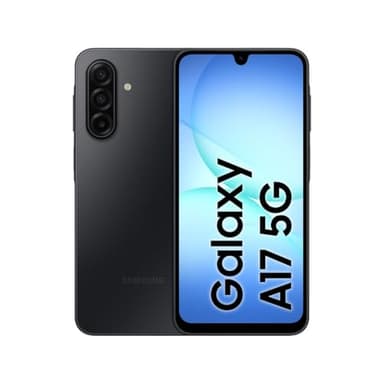 Samsung Galaxy A17 5G, AI Smartphone, Slim 7.5mm Frame, Large Screen, 50MP Camera, 128GB Storage, 4GB Memory, 5000 mAh Battery, Black, 3 Year Extended Warranty (UK Version)