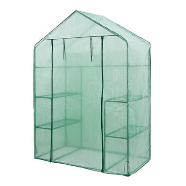 YORKSHIRE HOMEWARE Walk In Greenhouse Cover | Heavy Duty Replacement Spare Reinforced Green PE Cover | Plants & Flowers Protection House | Mini Grow House with Zipped Cover, COVER ONLY